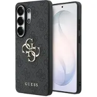 GUESS Samsung Galaxy S26 Ultra 4G Big Metal Logo Hybrid-deksel - Grå