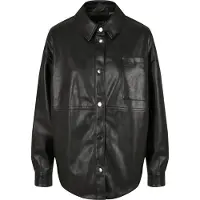 Urban Classics S Faux Leather Over Skjorte Med Lange Ermer
