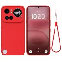 Mtp Products Nothing Phone (4a) Pro Flytende silikon-deksel med håndstropp - Rød
