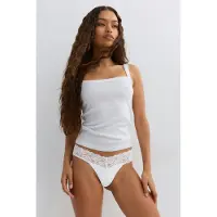Gina Tricot  - 3-pack soft micro thong - truser i 3-pack - Hvit - XL - Dame