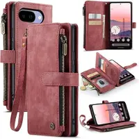 CASEME Google Pixel 10a C30 Multifunksjonell Lommebok-deksel - Rød