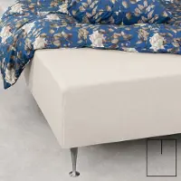 Nordstrand Splittlaken - U-splitt - 180x200 cm - Off white - 100% bomull jersey laken - Stretchlaken til elevasjonsseng