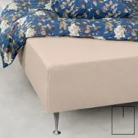 Nordstrand Splittlaken - U-splitt - 180x200 cm - Sandfarget - 100 % bomull jersey laken - Stretchlaken til elevationsseng