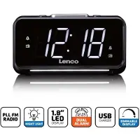 Lenco Cr-28bk Klokkeradio
