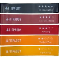 Fitpaddy Elastiske bånd, sett med 5 stk.