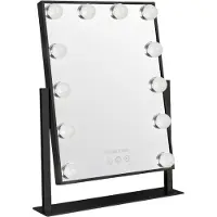 Gillian Jones Sminkespeil - 12 LED/Berøring - Svart - - OneSize - Speil