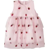Name it Kjole - NbfJulianna - Vugge Rosa/Jordbær - - 62 - Kjole