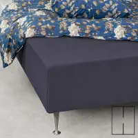 Nordstrand Splittlaken - H-splitt - 180x200 cm - Mørkeblå - 100% bomull jersey - stretchlaken til elevationsseng