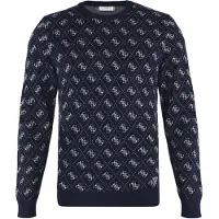 GUESS for man. M6YR11Z0916 Navy 4G Logo Jacquard Martin Jersey (L), Casual, Polyester