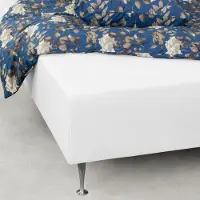 Nordstrand Formsydd laken 140x200 cm - 100% mykt bomullslaken - Hvitt bokslaken til madrass av