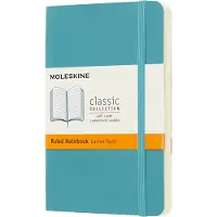 Moleskine 805.83.4171.546.8, Monokromatisk, Blå, Matt, 70 g/m², Linjerte ark, Mykt omslag