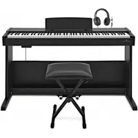 Gear4Music VISIONKEY-500 Digitalpiano Pakke fra Matt Svart