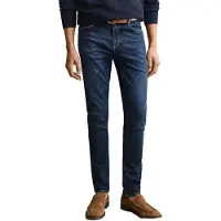 Gant for man. 1000030 Medium wash extra slim fit Active Recover jeans (32/34), Blue, Casual, Cotton, Denim