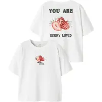 Name It Kids T-skjorte - NkfJoliza - Bright White m. Palietter - - 11-12 år (146-152) - T-skjorte