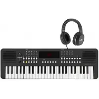 Gear4Music VISIONKEY-2 49-Tangenters Bærbart Keyboard Svart Hodetelefonpakke