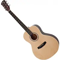 Gear4Music Parlour Venstrehendt Gitar fra Naturell