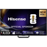 Hisense 65U7S PRO, 165,1 cm (65"), 3840 x 2160 pixlar, LED, Smart-TV, Wi-Fi, Grå, Svart
