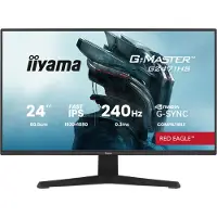 Iiyama G-MASTER Red Eagle G2471HS-B1 - LED-skjerm - gaming - 24 - 1920 x 1080 Full HD (1080p) @ 240 Hz - Fast IPS - 350 cd/m² - 1000:1 - 0.3 ms - HDMI, DisplayPort - høyttalere - svart, matt