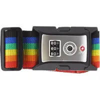 ProWorld universell sikkerhetsstropp til koffert med spenne 180x5 cm med kode - multicolor