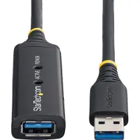 StarTech.com StarTech 16.4ft Active USB 3.0 Extension Cable with AC Power Adapter - Shielded - Male to Female USB USB 3.1 Gen 1 Type A (5Gbps) Extender (USB3AAEXT5M) - USB-forlengelseskabel - USB-type A (hann) ti