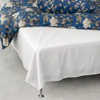 Borg Living Glatt laken - 240x260 cm - Hvit - 100% bomullssateng - Flatt laken