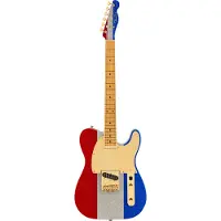 Fender Limited Edition Buck Owens Telecaster MN Red Silver and Blue Sparkle