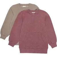 Minymo Sweatshirts - 2-pack - Apple Smør - - 5 år (110) - Collegegenser