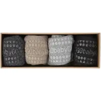 GoBabyGo Sokker med Antiskli - 4-pack - Grey/Sand/Black - - 17/19 - Sokker
