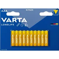 Varta Longlife AAA batteri - 10 pakning