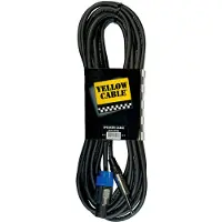 Yellow cable HP9JS - Speakon - 1/4" Jack høyttalerkabel 9m.