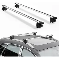 Vevor takstativ, tverrstenger, 75 kg kapasitet, universalpassform for innfelte takrelinger, 180–1035 mm skinneavstand, låsbare kraftige tverrstenger i aluminium, takbagasje, kano, lastekurvstativ