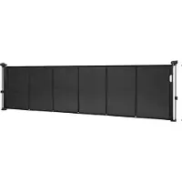 Vevor Uttrekkbar babygrind, 870 mm høy, kan forlenges opptil 2800 mm bred, Uttrekkbar grind for barn eller kjæledyr, Nettingmateriale, Enkel å installere for innendørs trapper, døråpninger, ganger, le
