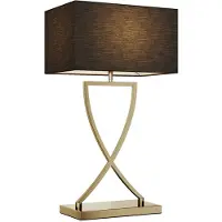 LUCANDE bordlampe Evaine, messing/svart, 66 cm, E27