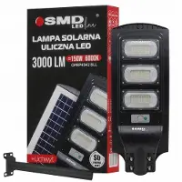 Un SOLENERGI LEDET GATELAMPE 150W 12.6AH 6000K 3000LM + HÅNDTAK