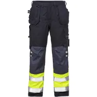 Fristads Håndverkerbukse Flamestat 2074 ATHS, klasse 1 Varselgul/marineblå C148
