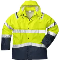 Fristads Regnjakke 4624 RS, klasse 3 Varselgul/marineblå M