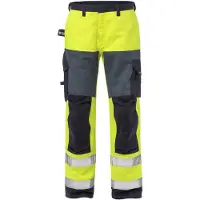 Fristads Bukse flammehemmende 2585 FLAM, klasse 2 Varselgul/marineblå D116