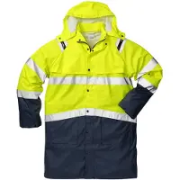 Fristads Regnfrakk 4634 RS, klasse 3 Varselgul/marineblå XS