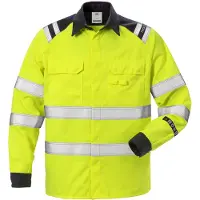 Fristads Skjorte Flamestat 7050 ATS, klasse 3 Varselgul/marineblå S