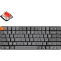 Keychron K3 Max, 75%, Trådløs, USB + RF Wireless + Bluetooth, Mekanisk nøkkelbryter, RGB LED, Grå