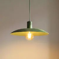 TK Lighting Hengelampe Astra, grønn, metall, Ø 41 cm, E27