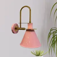 ROYALTECH Vegglampe Ramsay, rosa/gull, høyde 35 cm, metall