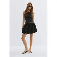 Gina Tricot  - Balloon skirt - miniskjørt - Svart - XS - Dame
