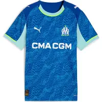 Puma Olympique Marseille 25/26 Third Jersey Youth, Clothing, Vivid Blue/Azure, 5-6Y