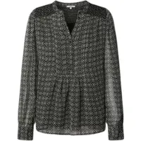 Pepe Jeans for woman. PL3051251 Blouse Pretty black (L), Casual, Polyester, Long sleeve