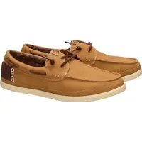 HeyDude for man. HD45139 Harbor Lo Classic Sneakers brown (42), Fabric, Flat, Laces, Casual
