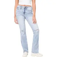 True Religion Becca Mid Rise Bootcut Flap Jeans blå