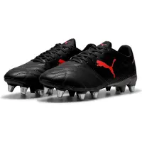 Puma Avant Rugby Boots Men, Shoes, Black/Red/Strongray, 40