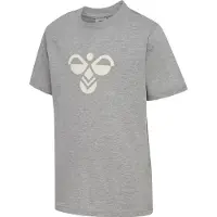 Hummel T-skjorte - hmlJR Reg Tukas - Grå Melert m. Logo - - 9-10 år (134-140) - T-skjorte