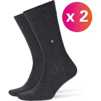 Burlington Uniform sokker grå 2-pack Grå Størrelse